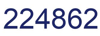 Number 224862 blue image