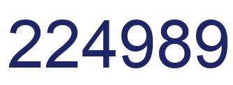 Number 224989 blue image
