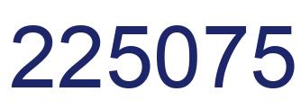 Number 225075 blue image