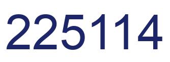 Number 225114 blue image