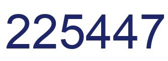 Number 225447 blue image