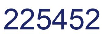 Number 225452 blue image