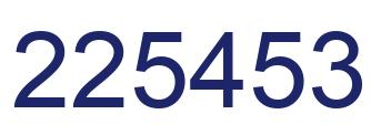 Number 225453 blue image