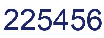 Number 225456 blue image