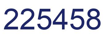 Number 225458 blue image