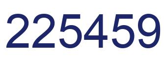 Number 225459 blue image