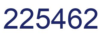 Number 225462 blue image