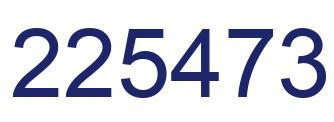 Number 225473 blue image