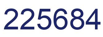 Number 225684 blue image