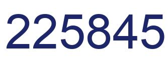 Number 225845 blue image