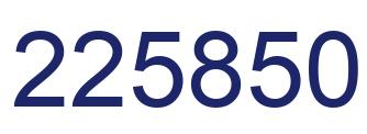 Number 225850 blue image