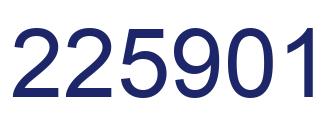 Number 225901 blue image