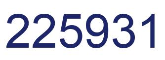 Number 225931 blue image