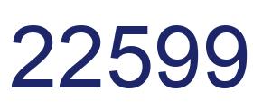 Number 22599 blue image