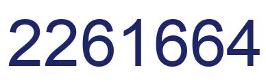 Number 2261664 blue image