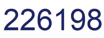 Number 226198 blue image