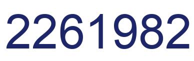 Number 2261982 blue image