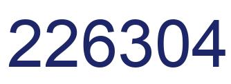 Number 226304 blue image