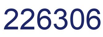 Number 226306 blue image