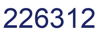 Number 226312 blue image