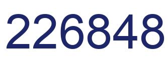 Number 226848 blue image
