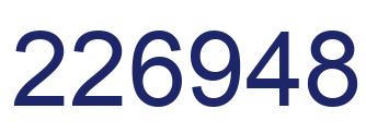 Number 226948 blue image
