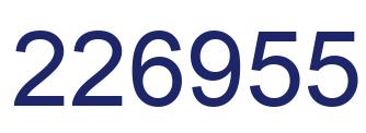 Number 226955 blue image