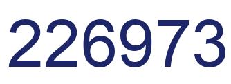 Number 226973 blue image