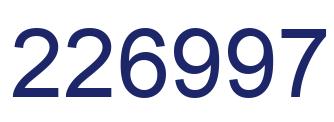 Number 226997 blue image