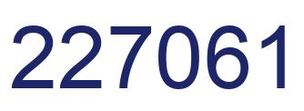 Number 227061 blue image