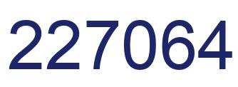 Number 227064 blue image