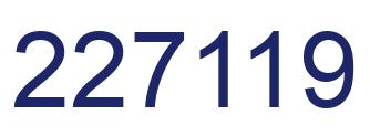 Number 227119 blue image
