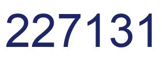 Number 227131 blue image