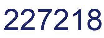 Number 227218 blue image