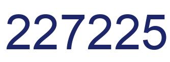 Number 227225 blue image