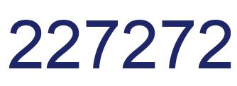 Number 227272 blue image