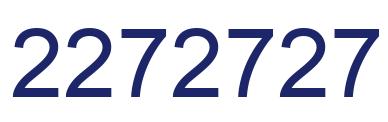 Number 2272727 blue image
