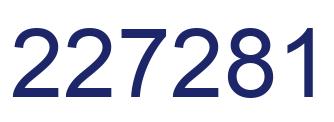 Number 227281 blue image