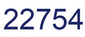 Number 22754 blue image