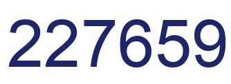Number 227659 blue image