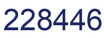 Number 228446 blue image