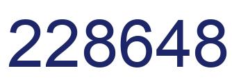 Number 228648 blue image