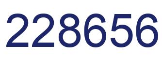 Number 228656 blue image