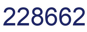 Number 228662 blue image