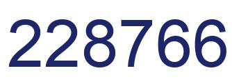 Number 228766 blue image