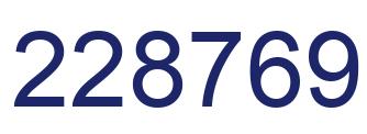 Number 228769 blue image