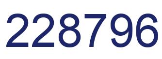 Number 228796 blue image