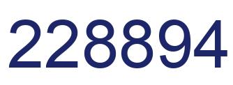 Number 228894 blue image