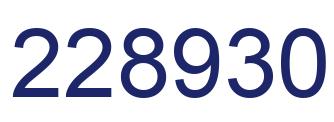 Number 228930 blue image