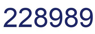 Number 228989 blue image